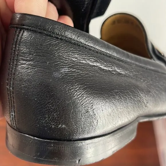 Bally buttery soft Italian leather logo buckle loafers sz 10