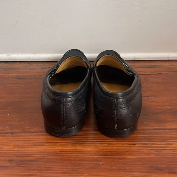 Bally buttery soft Italian leather logo buckle loafers sz 10