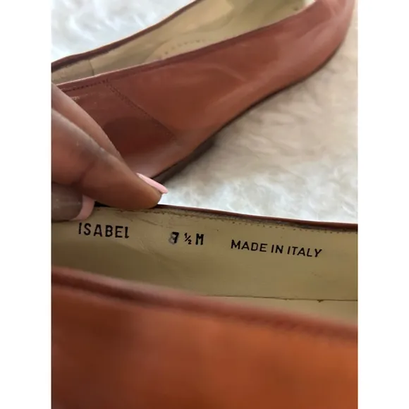 Bally Isabel Slip on Leather Loafers Women Size 7.5 in camel Brown
