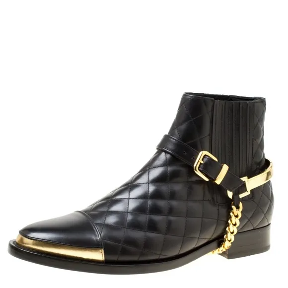 Balmain Quilted Boots size 9.5