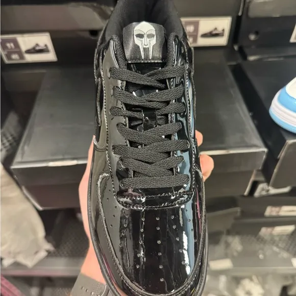 Bape Black Patent Leather Sneakers