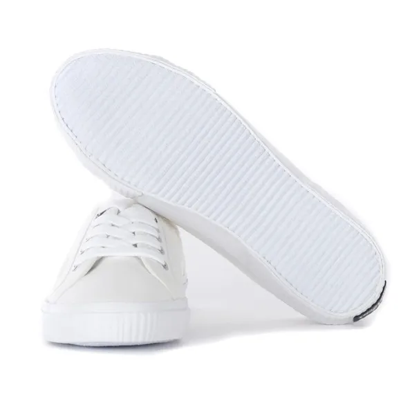 BARBOUR Hailey White Flat Casual and Fashion Sneakers