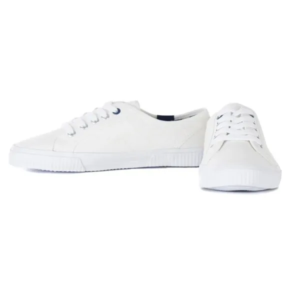 BARBOUR Hailey White Flat Casual and Fashion Sneakers
