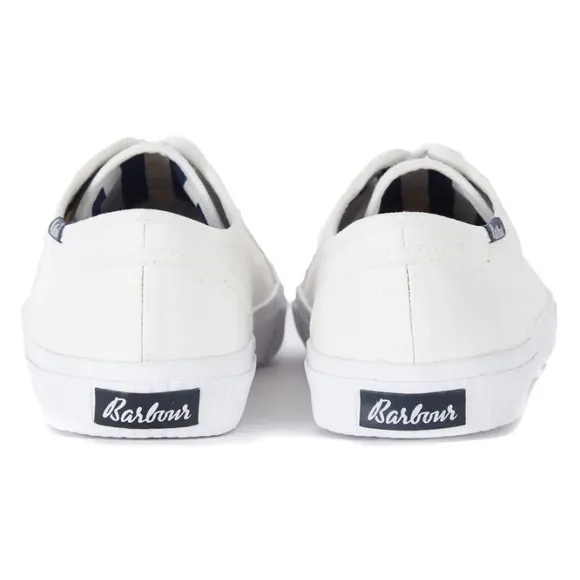 BARBOUR Hailey White Flat Casual and Fashion Sneakers