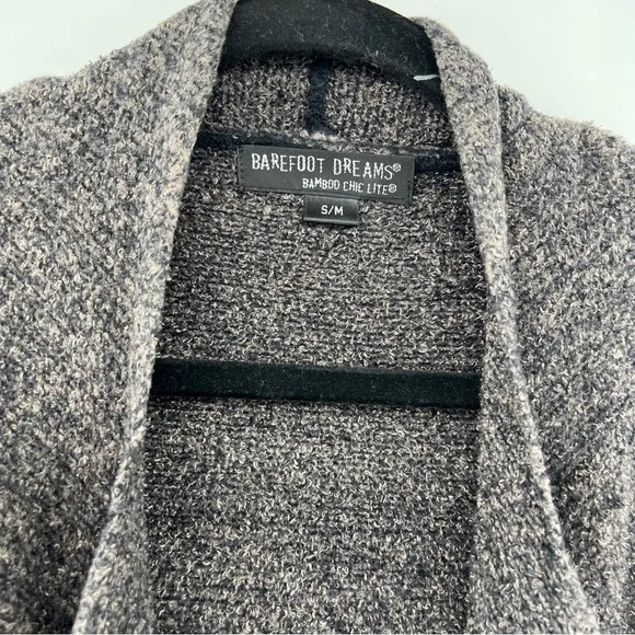 Barefoot Dreams Bamboo Cozychic Lite Calypso Wrap Cardigan 436 Gray Sweater