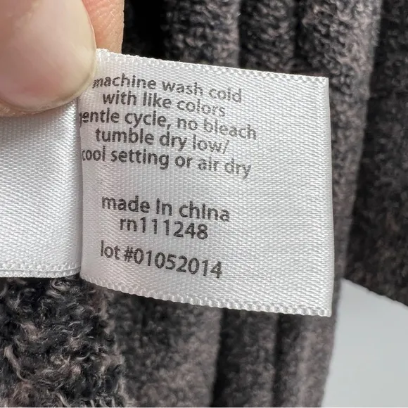 Barefoot Dreams Bamboo Cozychic Lite Calypso Wrap Cardigan 436 Gray Sweater