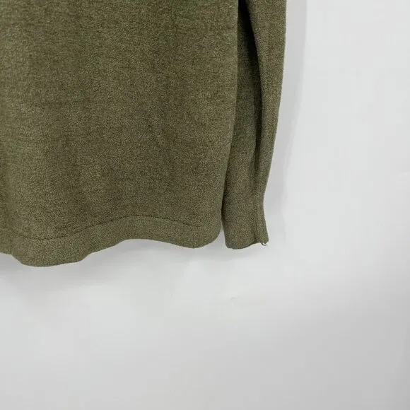 Barefoot Dreams Womens Cozy Chic Ultra Lite Green Comfort Sweater Shirt Top Larg