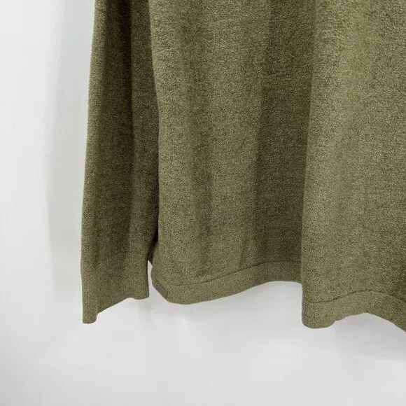 Barefoot Dreams Womens Cozy Chic Ultra Lite Green Comfort Sweater Shirt Top Larg