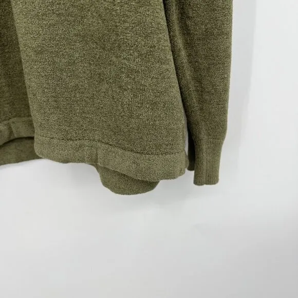 Barefoot Dreams Womens Cozy Chic Ultra Lite Green Comfort Sweater Shirt Top Larg
