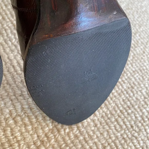 Barely Worn Eel Skin African Boots Made In Mexico Vintage Brown Leather Cowboy