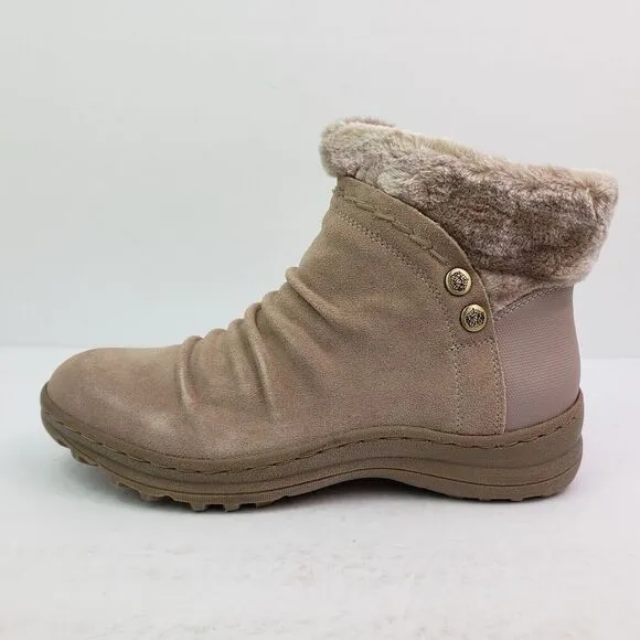 Baretraps Womens Size 9 Beige Alick Cold Weather Zip Up Winter Snow Boots