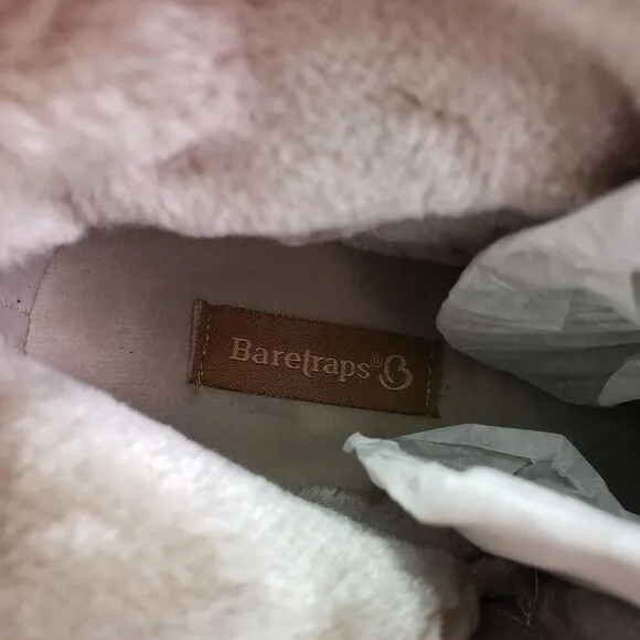 Baretraps Womens Size 9 Beige Alick Cold Weather Zip Up Winter Snow Boots