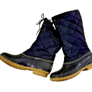 Bean Boots by L.L. Bean Black Quilted Sherpa Lined Tall Knee Boots; Size 6M