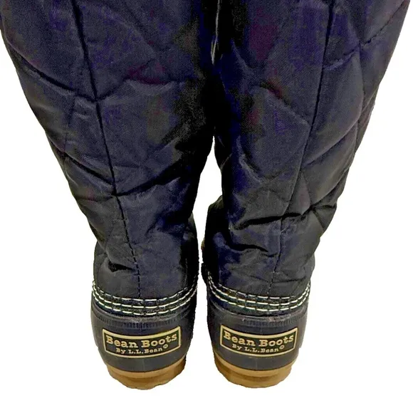 Bean Boots by L.L. Bean Black Quilted Sherpa Lined Tall Knee Boots; Size 6M