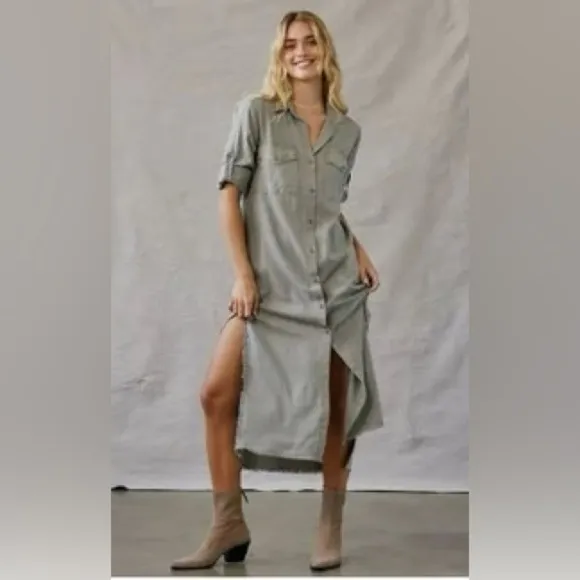 Bella Dahl shirt dress midi nwot