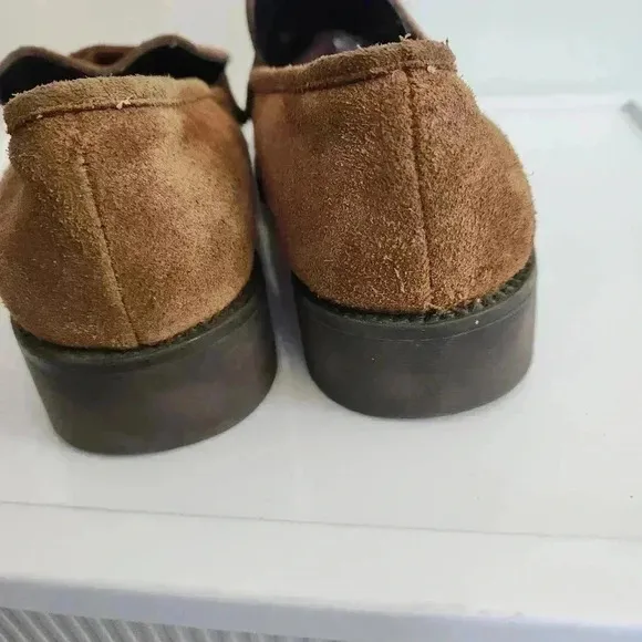 Bernardo Billy brown suede loafers