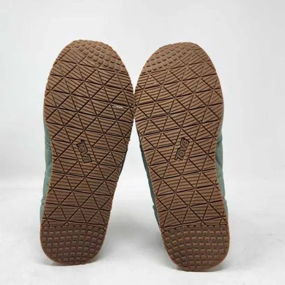 Big kids 4 Teva Reember Mid teal quilted boots shoes