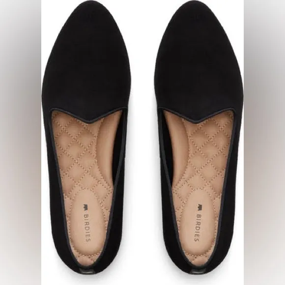 Birdies 7 The Heron Black Velvet Loafers