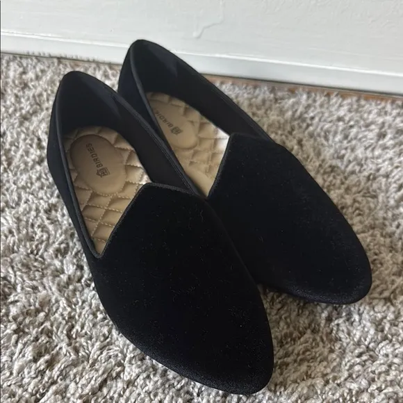 Birdies 7 The Heron Black Velvet Loafers