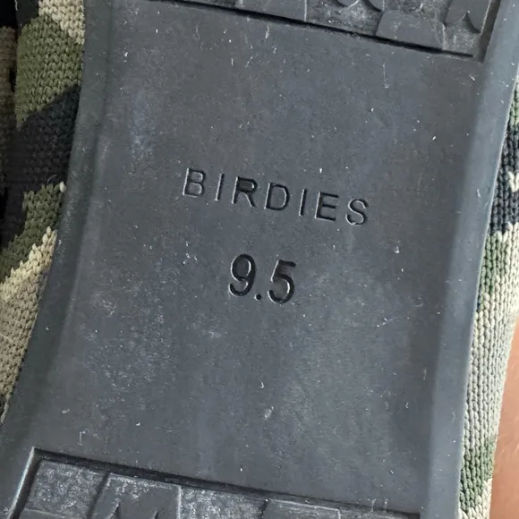 Birdies Blackbird Flats Loafer Camo Green Point Knit Comfort Work Casual 9.5