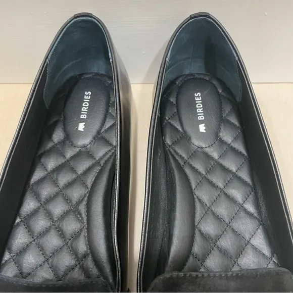 Birdies Blackbird Flats Women's Size 9.5 Black Quilted Licorice Leather