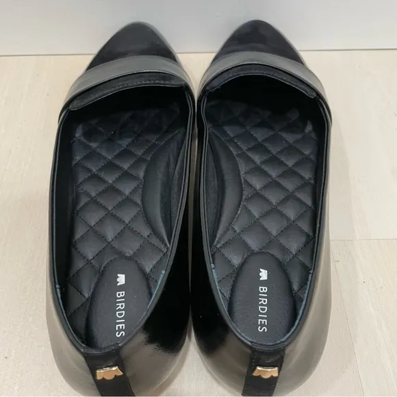 Birdies Blackbird Flats Women's Size 9.5 Black Quilted Licorice Leather