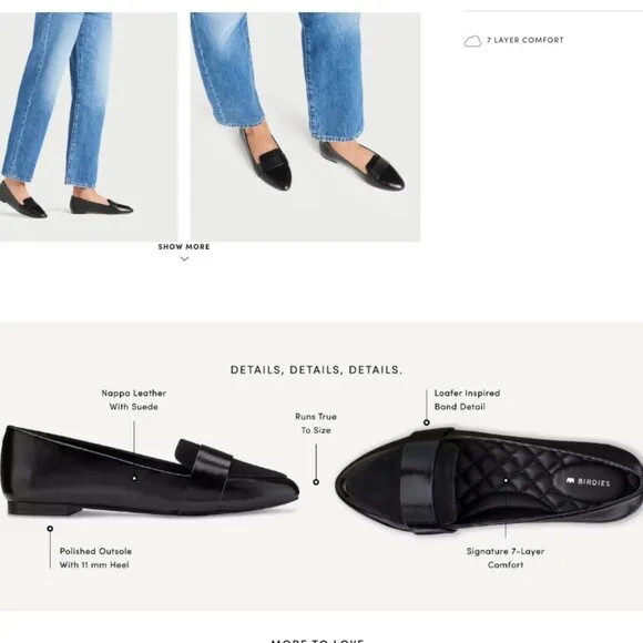 Birdies Blackbird Flats Women's Size 9.5 Black Quilted Licorice Leather