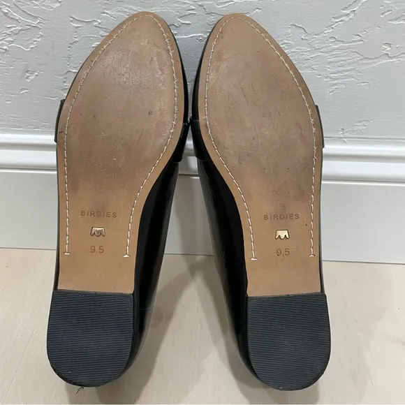 Birdies Blackbird Flats Women's Size 9.5 Black Quilted Licorice Leather