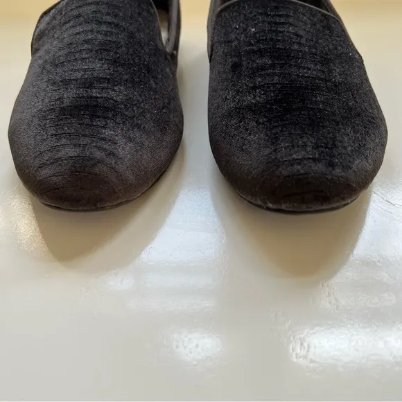Birdies Loafers Velvet Slip Ons Starling Python Embossed Flats Brown Size 8