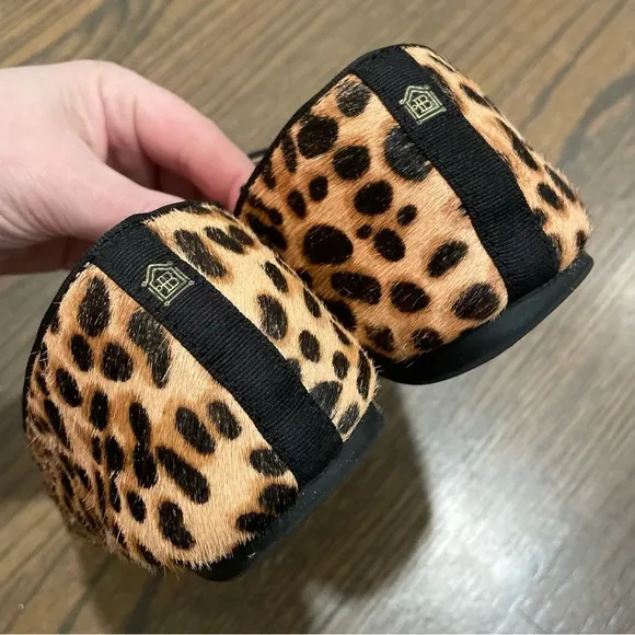 Birdies Starling Haircalf Cheetah Slip On Flat Loafers