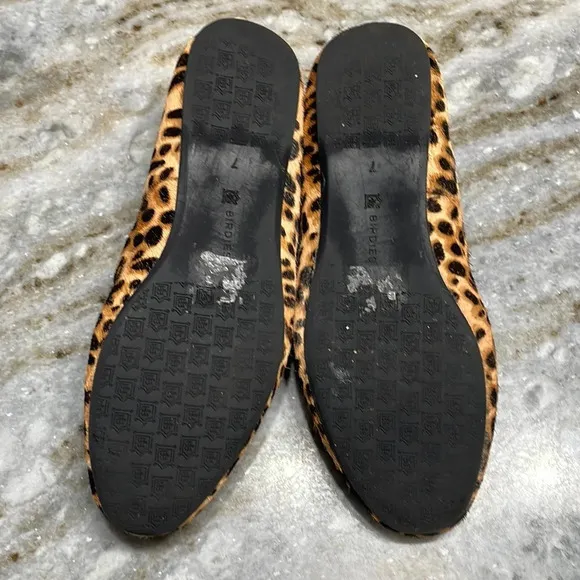 Birdies Starling Haircalf Cheetah Slip On Flat Loafers