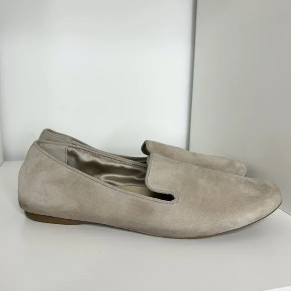 BIRDIES The Starling Flat Loafers Womens Size 9 Slip On Latte Suede Beige Basics