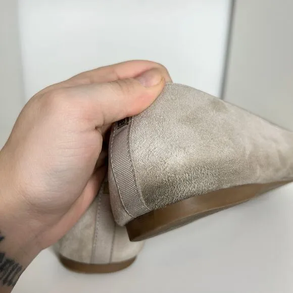 BIRDIES The Starling Flat Loafers Womens Size 9 Slip On Latte Suede Beige Basics