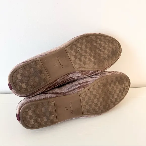 Birdies The Starling Flats Loafer Moonstone Brown Crushed Velvet