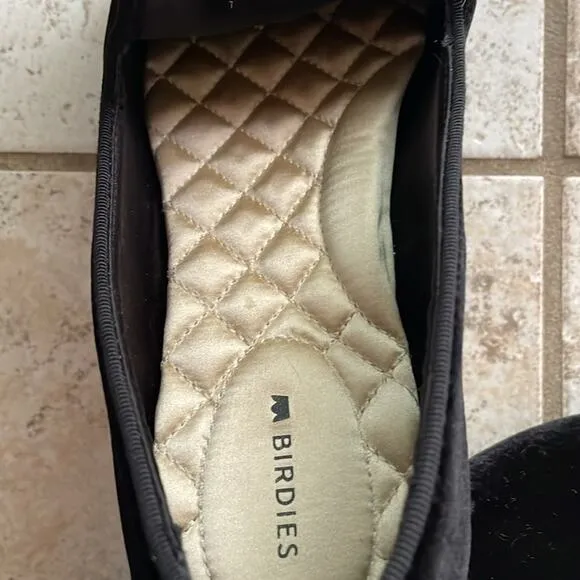 BIRDIES THE STARLING Loafers Smoking Slippers Black Velvet