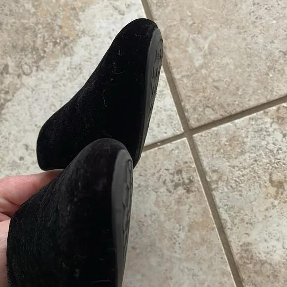 BIRDIES THE STARLING Loafers Smoking Slippers Black Velvet