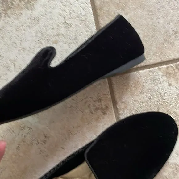 BIRDIES THE STARLING Loafers Smoking Slippers Black Velvet