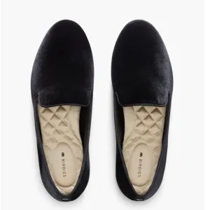BIRDIES THE STARLING Loafers Smoking Slippers Black Velvet