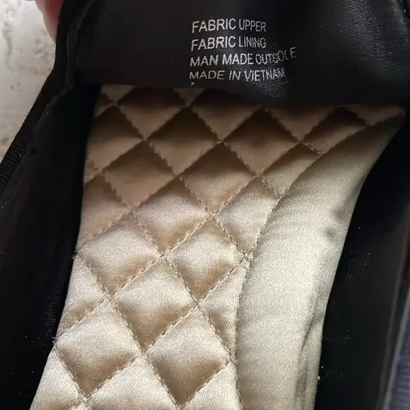 BIRDIES THE STARLING Loafers Smoking Slippers Black Velvet