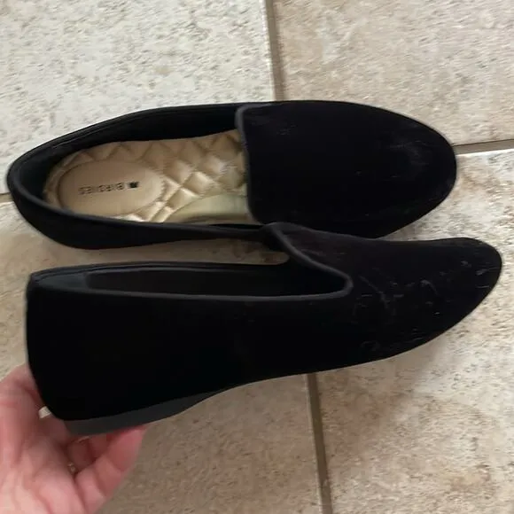 BIRDIES THE STARLING Loafers Smoking Slippers Black Velvet