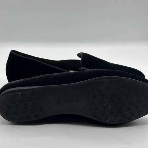 BIRDIES The Starling Velvet Loafers Black Sz 7.5