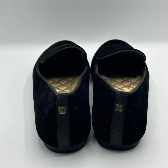 BIRDIES The Starling Velvet Loafers Black Sz 7.5