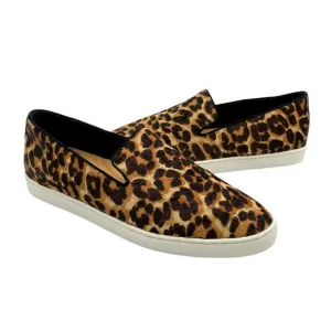 Birdies The Swift Leopard Print Calf Hair Slip On Casual Fashion Sneakers