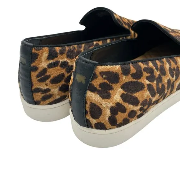 Birdies The Swift Leopard Print Calf Hair Slip On Casual Fashion Sneakers
