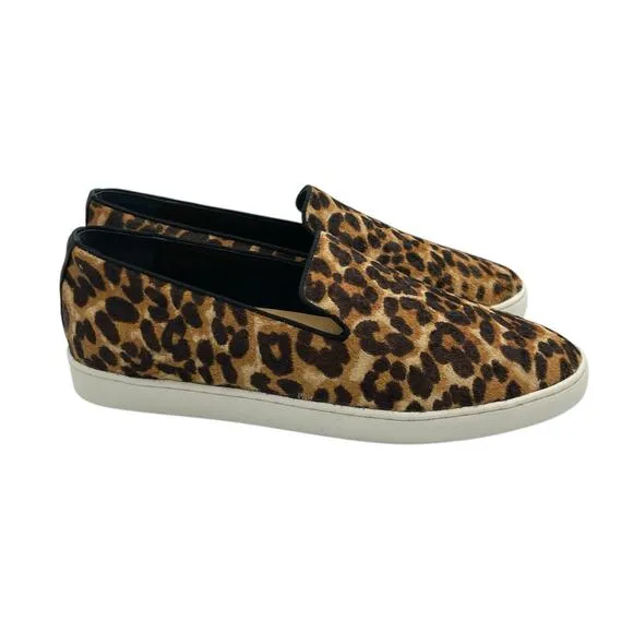 Birdies The Swift Leopard Print Calf Hair Slip On Casual Fashion Sneakers
