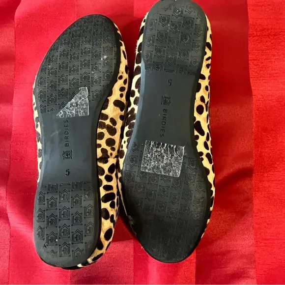 Birdies Women's Starling Cheetah Leopard Calf Hair Upper Preppy Flats Loafer Sz5