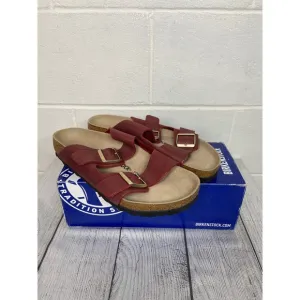 Birkenstock Arizona BS Washed Metallic Port Sandals Slides US10 EU43 Regular Fit