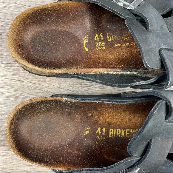 Birkenstock Boston Clogs Black Size 41 Narrow GUC