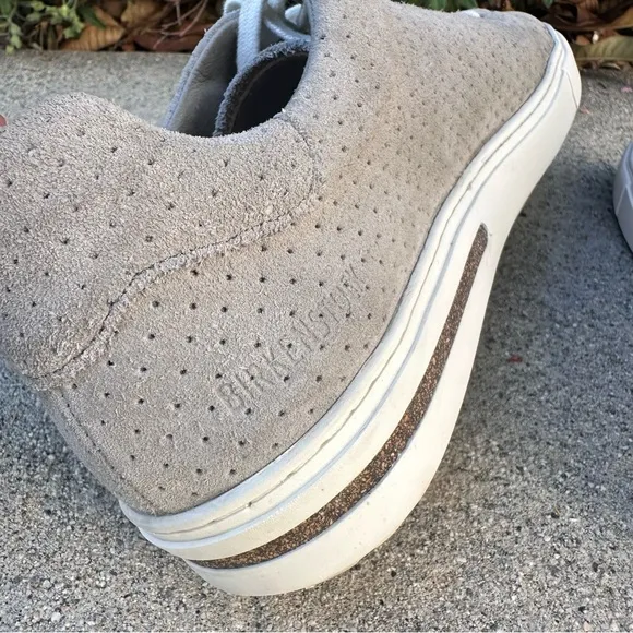 Birkenstock Gray Bend Low Suede Embossed-Dotted Unisex Sneakers Size 8M/10W 41EU