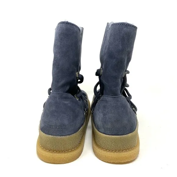 Birkenstock Masi Graphite Suede Leather Fur Lined Boots NARROW